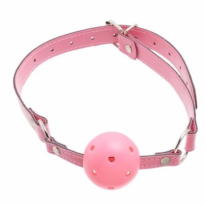 Hollow Red Ball Mouth Ball Gag, Mouth Cork Sex Stopper Romance Loving Joy Adult Sex Game Toys for Couples XN0026