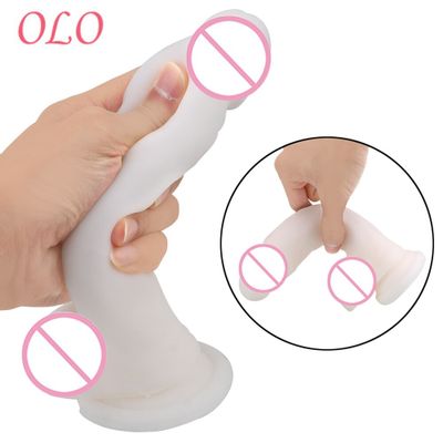 OLO Super Soft Dildo Erotic Realistic Dildo Simulation Fake Penis Sex Toys for Woman Female Masturbation