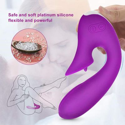 Clit Sucker Vibrator Dildo Tongue Vibrating Nipple Sucking Blowjob Clitoris Stimulator Etotic Sex Toys For Women Masturbator