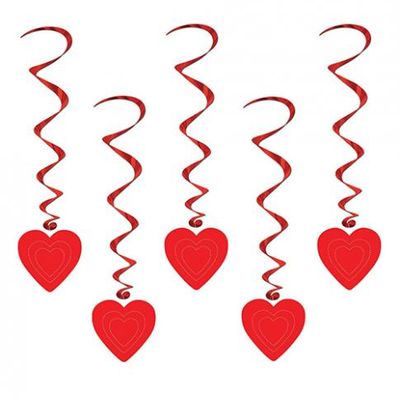Valentines Heart Whirls &#8211; Red