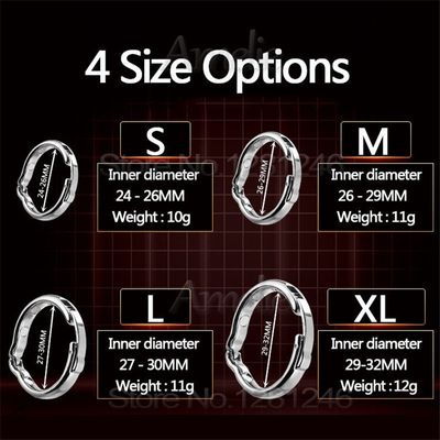 Magnet Cock Ring Metal Foreskin Correction Penis Ring,Adjustable Size Glans Physiotherapy Ring,Male Circumcision Ring V Type