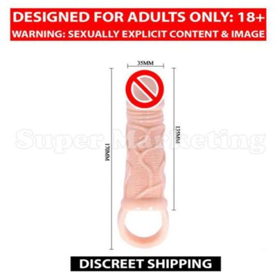 2.5 Inch Extension Penis Sleeve With Cock Ring By Naughty Nights