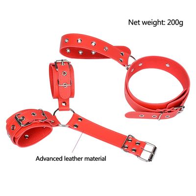 SM PU Leather Handcuff BDSM Bondage Cuff Slave Adult Game Neck collar Erotic Sex Toy For Couples Fetish Female Sex Product