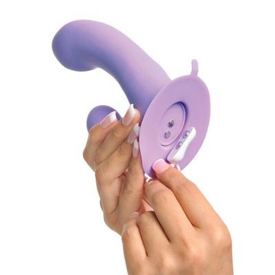 Pipedream - Fantasy For Her Duo Pleasure Wallbang Her Suction Cup Dildo (Purple)