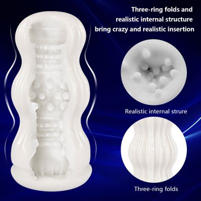 Japan Newest Reusable Vacuum Sex Cup Soft Pussy Transparent Vagina Sexy Pocket Male Masturbator Endurance Exercise Toys For Men