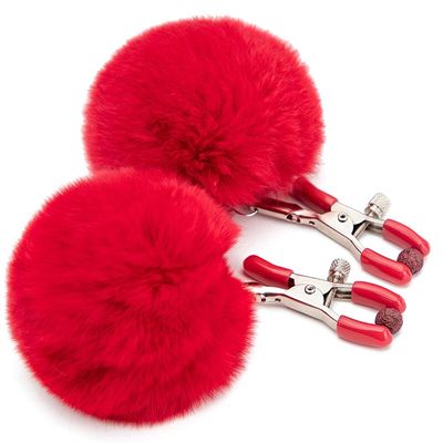 Sex Toys 1Pair Clip Chest Tease Rabbit Tail Nipples Stimulate  Female Slaves with Couple Punishment Equipment BDSM