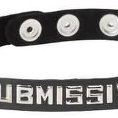 Wordband Collar &#8211; Submissive &#8211; Black