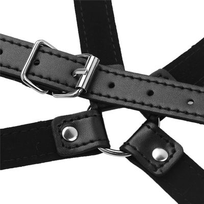 Female sexuality plutonium PU leather bdsm bondage gear Gothic fetish harness lingerie lingerie Hollow Out Body Caged sex toys