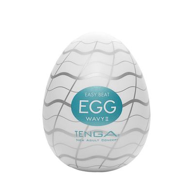 Tenga - Masturbator Egg Wavy II (White)