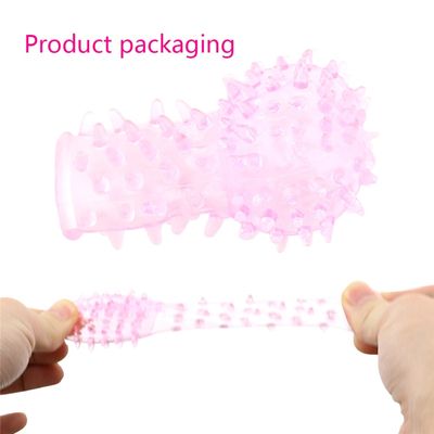 Single finger Spiked Condoms Reusable Ring safe anal prostata product jump eggs extender G point Sex toys for Couple Toys