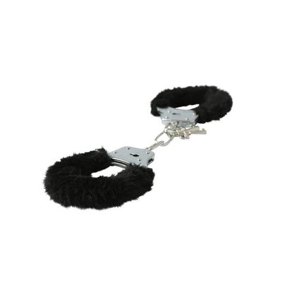 Sex & Mischief Black Furry Handcuffs