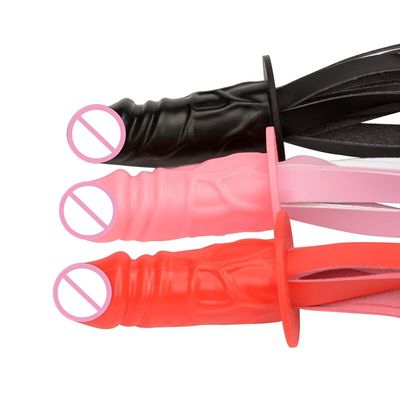 60cm Penis Leather Whip Sex Slave Fetish Bdsm Bondage Dildo Whip Spanking Flogger Erotic Toys Sex For Woman Sale Adult Game Sex
