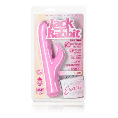 California Exotics - Rechargeable Rotating Jack Rabbit Vibrator Pro (Pink)