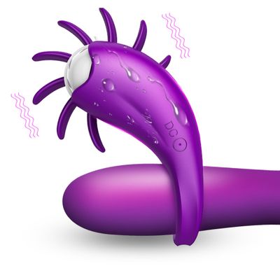 Sex Toys for Woman Vibration Penis Ring Rotating Magic Tongue Clitoral Vibrator Ring for Penis Sex Toys Vibration Ring Couples