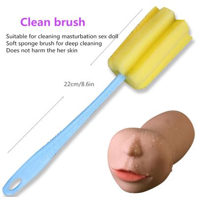 Movconly Male Masturbation Sex Doll Fake Vagina Clean Brush Care Sponge Brush Cleaning Rod