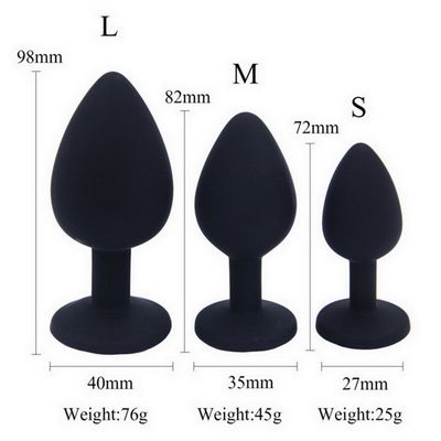 S/M/L Butt Plug Anal Plugs Unisex Sex Stopper 3 Different Size Adult Toys for Men/Women Anal Trainer For Couples SM
