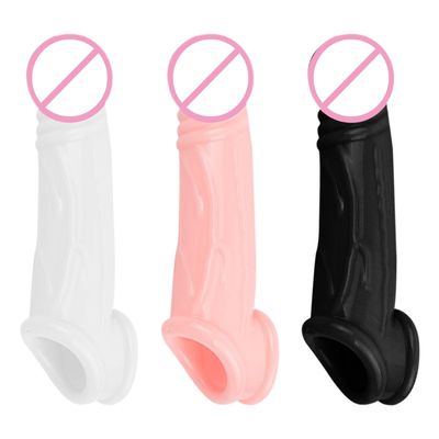 Enlargement Condoms Extension Sleeves Reusable Condom Rings Adults Intimate Goods