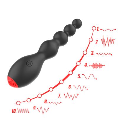 OLO 10 Speed Anal Beads Vibrator Prostate Massager Clitoris Stimulator Vibrating Butt Plug Erotic Toy Sex Toy for Women Men