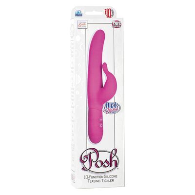 California Exotics - Posh 10-Function Teasing Tickler Rabbit Vibrator (Pink)