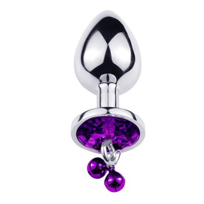 Small Size Anal Plug Stainless Steel Butt Plug With Bell Round Crystal Pendant Prostate Massager Sex Toys For Woman Men GS0296-S