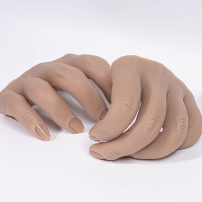 ZISHINE Liquid  Silicone 1:1 Female Fake Hand Finger Model Sketch Drawing Displaypractice Fingers Acrylic Nails TGQ02