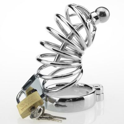 Metal Penis Cock Ring Chastity Lock Cage Body Massager  Stainless Steel Cock Lock Bondage Adult Products Couple Flirting Sex Toy