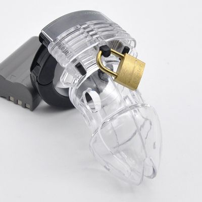Male Cock Cage Penis Sleeve Plastic lockable Chastity Device Penis Rings For Adult Sets BDSM Game Sex Toys For a couple flirting