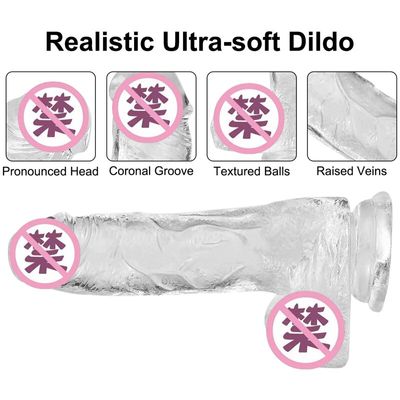 Dildo Realistic Soft Jelly Anal Dildo Penis Suction Cup Male Dick Female Masturbation Erotic Toys for Adult Sex Toys for Woman