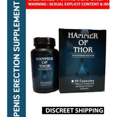 Purepassion Hammer Of Thor Penis Enlargement Supplement For Men For Better Erection And Sex Booster 60 Capsules- 60 Capsules