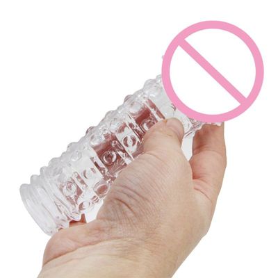 Crystal Sleeve Silicone Spike Condoms for Male Delay Set Cover Couple Toys