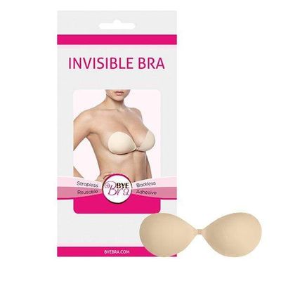 Bye Bra - Invisible Strapless Reusable Bra Cup B (Beige)
