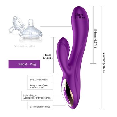 Rabbit Vibrator 10 Speed G Spot Dildo Vibrator Silicone Waterproof Clitoris Stimulator vagina Massager sex toys for women