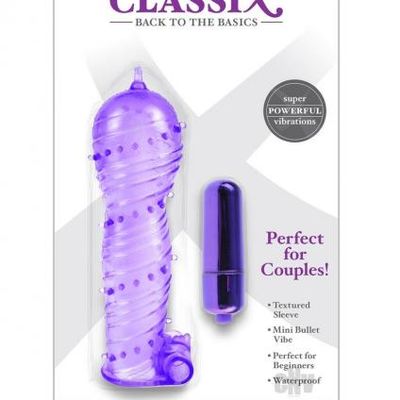 Classix Textured Sleeve &#038; Bullet Vibrator Purple