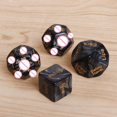 4 PCS Fun Acrylic Dice Love Dice Sex Dice Erotic Dice Love Game Toy Couple Gift DORP SHIPPING
