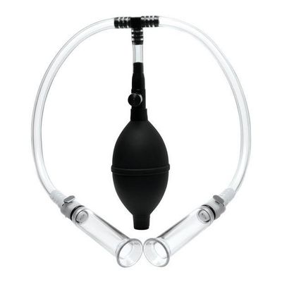 XR - Size Matters Nipple Pumping System with Dual Cylinders (Black)