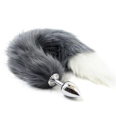 Fetish Soft Wild Fox Tail Metal Steel /Silicone Anal Plug Butt Plug For Women,Cosplay Accessories,Crawls Paws Buttplug