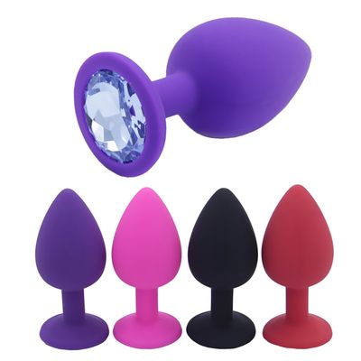Silicone Butt Plug Anal Plug  Unisex Plated Jewelry Sex Stopper Prostate Adult Toys for Men Women Anal Trainer for Couples