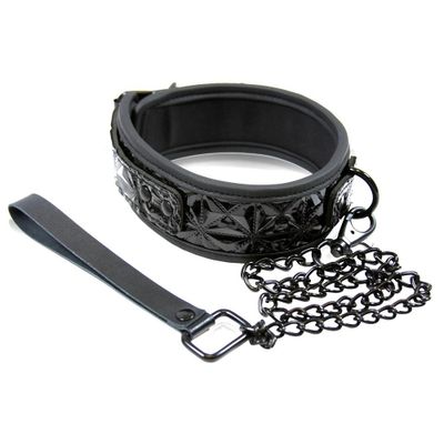 Sinful Collar with Leash - Black