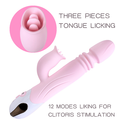 Vaginal Vibration Female Masturbation Sex Toy Clitoral Stimulation Telescopic Bumping Vibrator Female Couple Sex SuppliesQQB4824