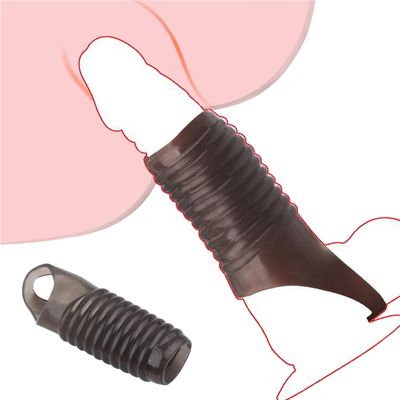 Silicone Penis Enlargement Condoms Penis Extension Sleeves for Men Adult Intimate Goods Reusable Extende Sleeve Dildo Cock Rings