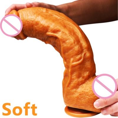 Sexy Huge Dildo Female Masturbator Super Soft Realistic Penis Dildo Double-layer Silicone Suction Cup Dildos For Women Big Dick