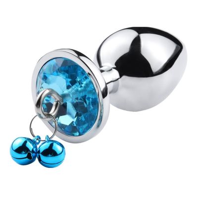 Metal Butt Anal Plug Unisex 3 Different Size Traction Chain Heart Crystal Base Butt Beads Stopper Adult Toys For Anus Ball