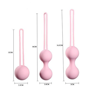 3 Sizes Safe Silicone Smart Ball Kegel Ball Ben Wa Ball Vagina Tighten Exercise Machine Vaginal Geisha Ball Sex Toys For Women