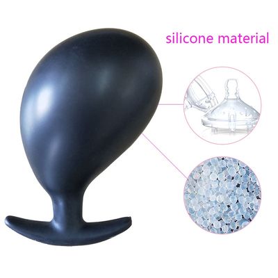 Silicone Expand Inflatable Anal Plug Body-Safe Medical Grade Waterproof Butt Sex Toy for Male Female and Beginners