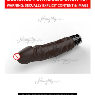 8 Inch Premium Quality Realistic Chocolate Sexual Dildo Sex Toy For Women With 10 Multi Speed Vibration.