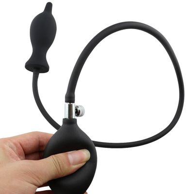 Adult products oversized inflatable silicone backcourt anal plug expansion anal