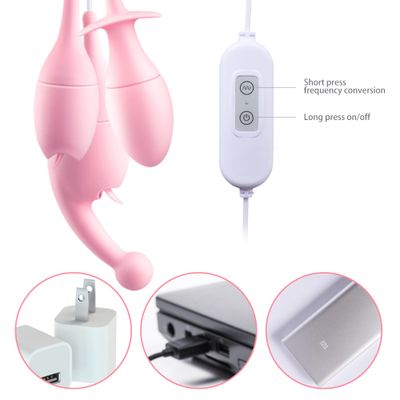 10 Modes Tongue Licking Vibrator Multi-use Mute Nipple Clitoris Stimulator G Spot Massager and Anal Plug Sex Toy for Women