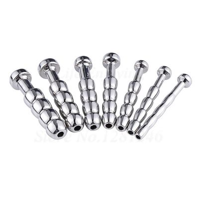 7 Size Smooth Hollow Stainless Steel Urethral Sounding Dilators Adult Sex Toys For Male Penis Urinary Plug Inserts Chastity Shop