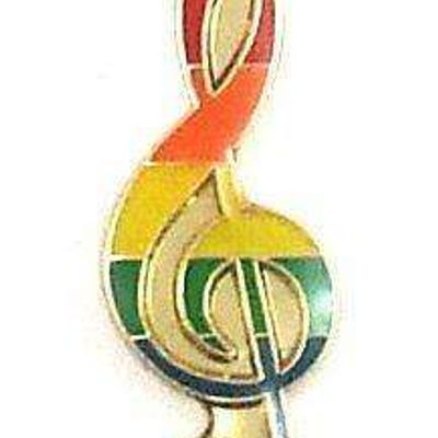 Gaysentials Lapel Pin Rainbow Musical Note