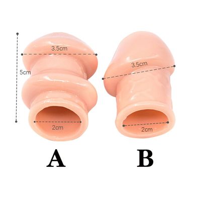 Foreskin Correction Penis Sleeve Two Sizes Delay Ejaculation Screw Shape Penis Ring Cock Ring Sex Toys For Men Cock Rings